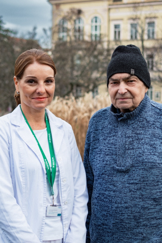 Eduard Doubek a vrchní lékařka MUDr. Kristýna Michalíčková