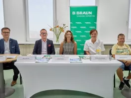 20 let DS Uherský Brod, Ferdinand Kubáník starosta, Martin Kuncek reditel, Alena Paříková IKEM, Markéta Kratochvilová primářka, Jaroslav Meszáros pacient