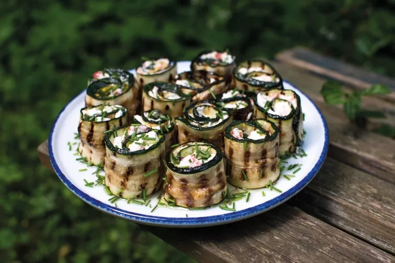 Cuketové rolky, pečené papriky