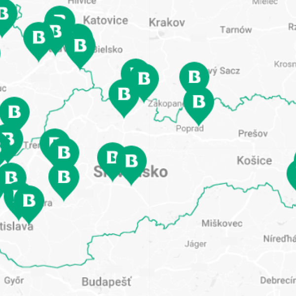 Mapa slovenské nefrologické ambulancie