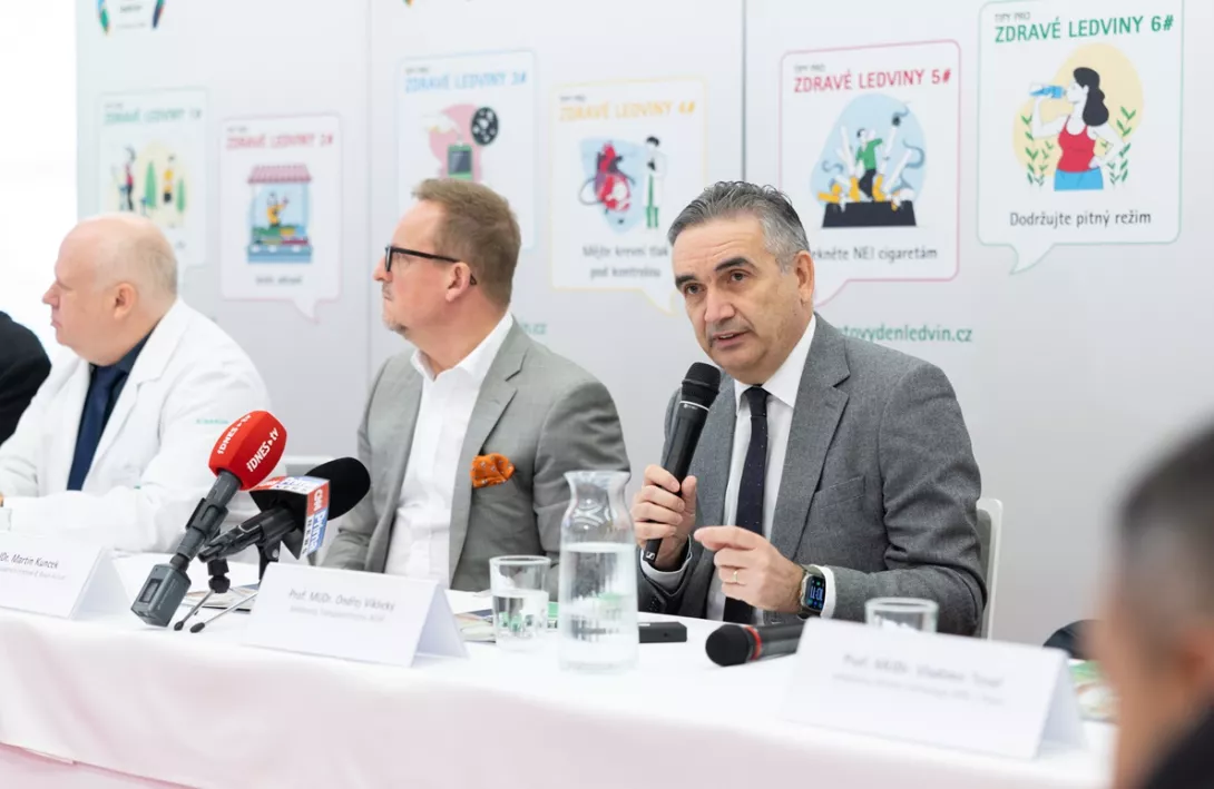 Ondřej Viklický, přednosta Transplantcentra IKEM, během tiskové konference ke Světovému dni ledvin 2026
