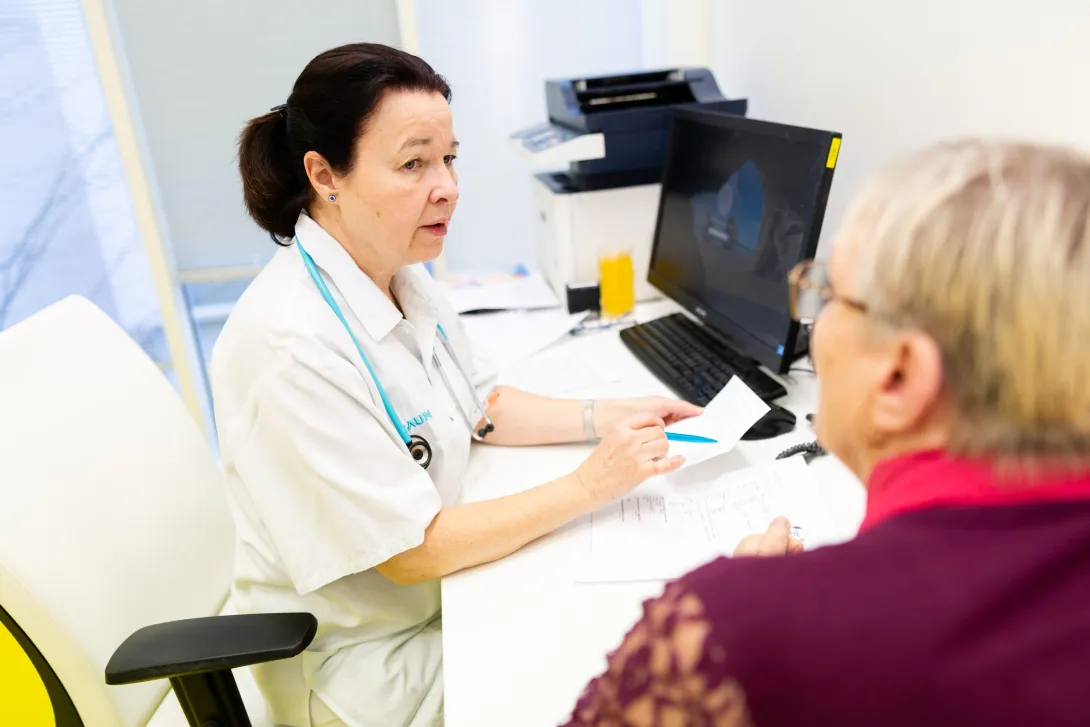 Preventivní screening ledvin pacient a sestra